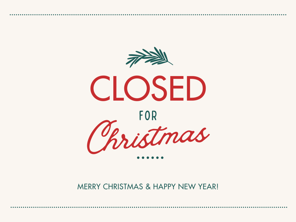 MCIA Closed for Christmas & New Years!